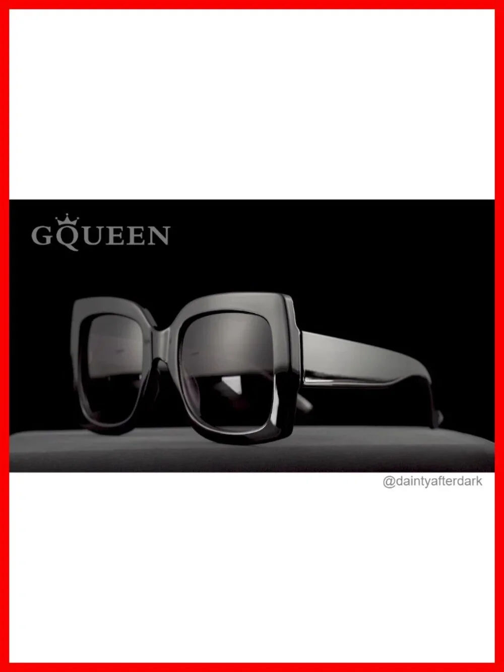 Oversized Square Frame Sunglasses UV400 Protection Retro Vintage Wrap Around